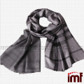 Grey Black Stripe Long Men's Scarves